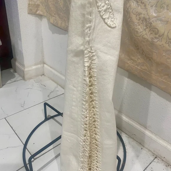 Parasuco Vintage Hand Stitched Embellished Denim Sz 27 - Picture 11 of 13